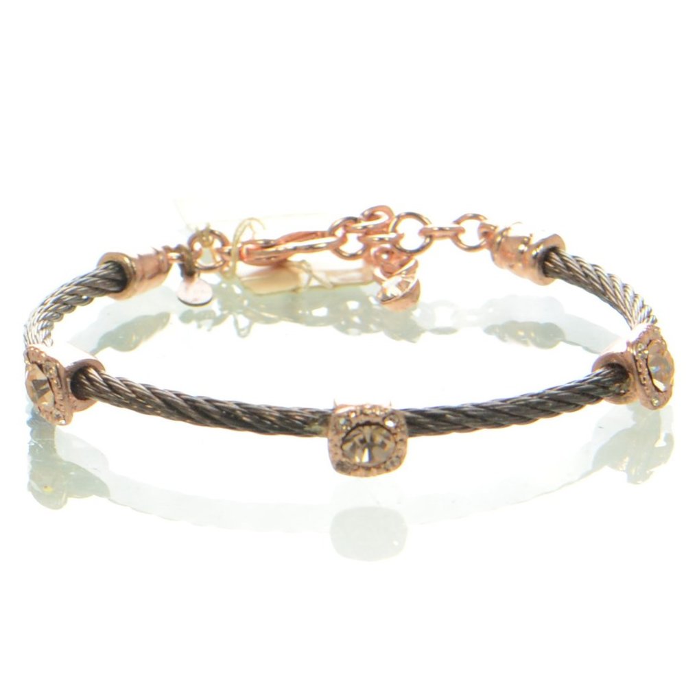 Kirks Folly Rose Gold-tone Crystal Bracelet